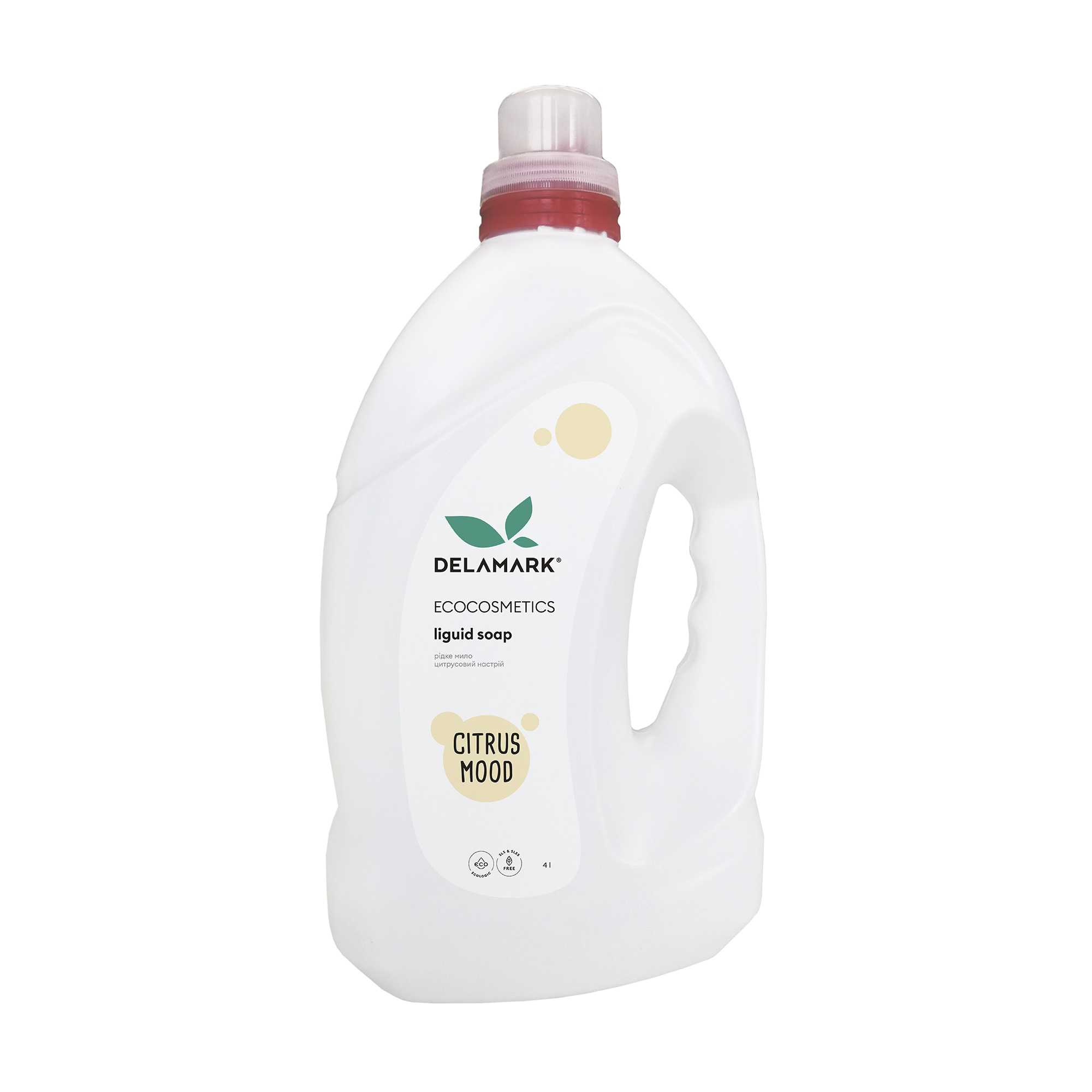 Рідке мило для рук та тіла DeLaMark Цитрусовий настрій, 4 л